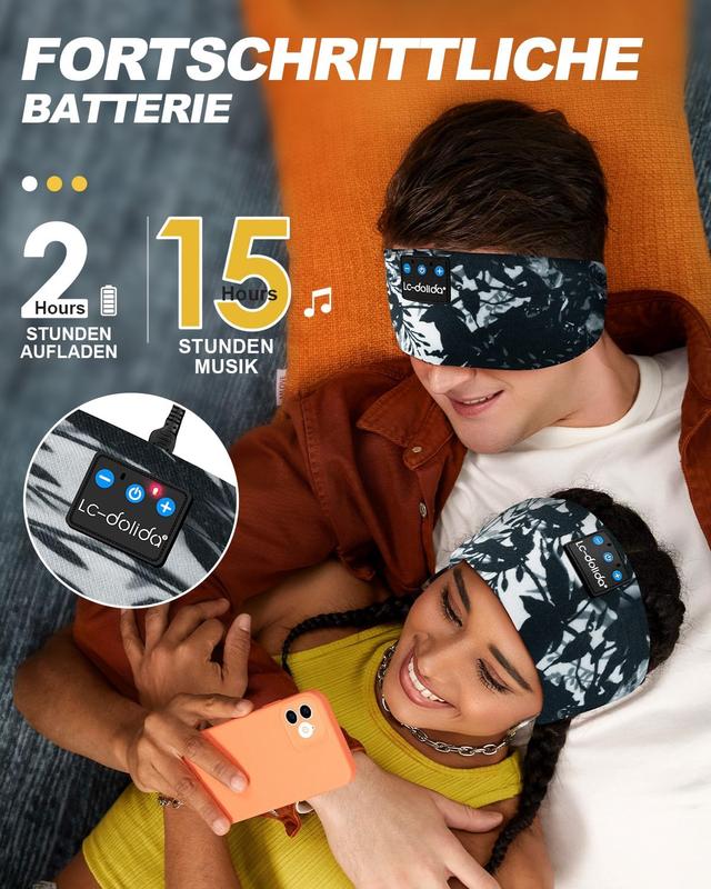 Upgraded Bluetooth 5.4 Sleep Headphones & Headband ,Wireless Eye Mask for Sleeping, Sports, Yoga, Meditation, Travel,