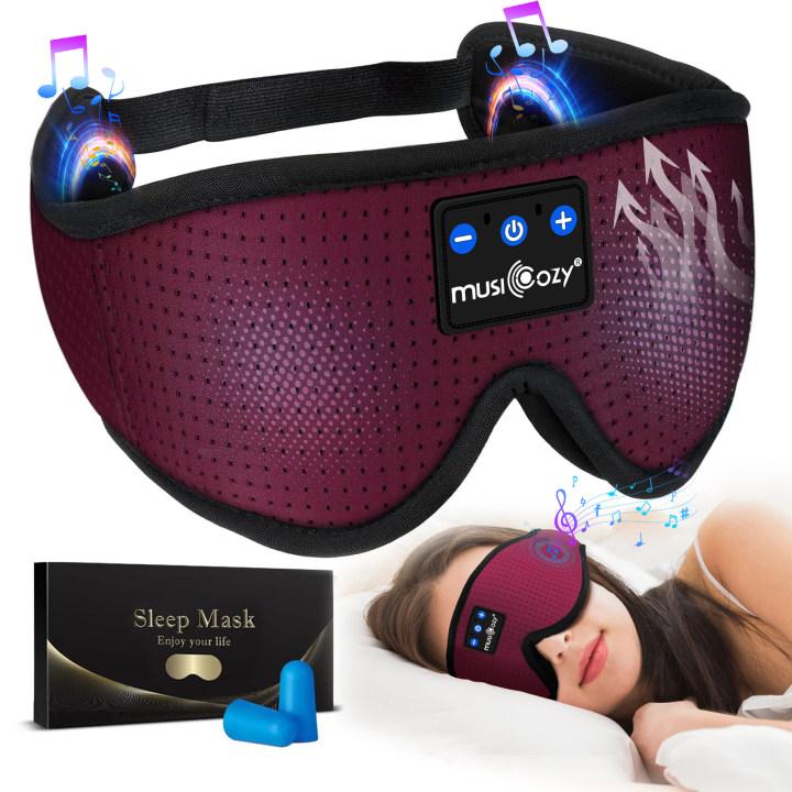 Buy 2 get 10% off,Buy 3 get 20% off,3D Bluetooth Sleep Mask with Headphones, Wireless Music Sleep Headband Eye Mask for Side Sleepers,Sleeping Comfortable Black-3D