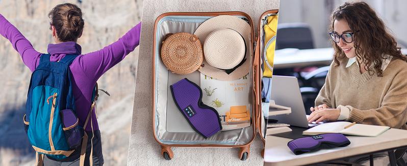 3D Sleep Mask Bluetooth Wireless Music Eye Mask, Sleeping Headphones for Side Sleepers Sleep Mask ,Speakers Perfect for Sleeping