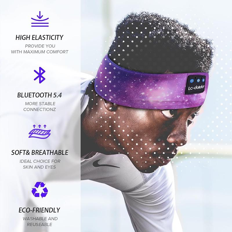 Sleep Headband Earphones Wireless Headband Headphones Bluetooth 5.4 Headband Sleep Headphones with Ultra-Thin HD Stereo Speaker