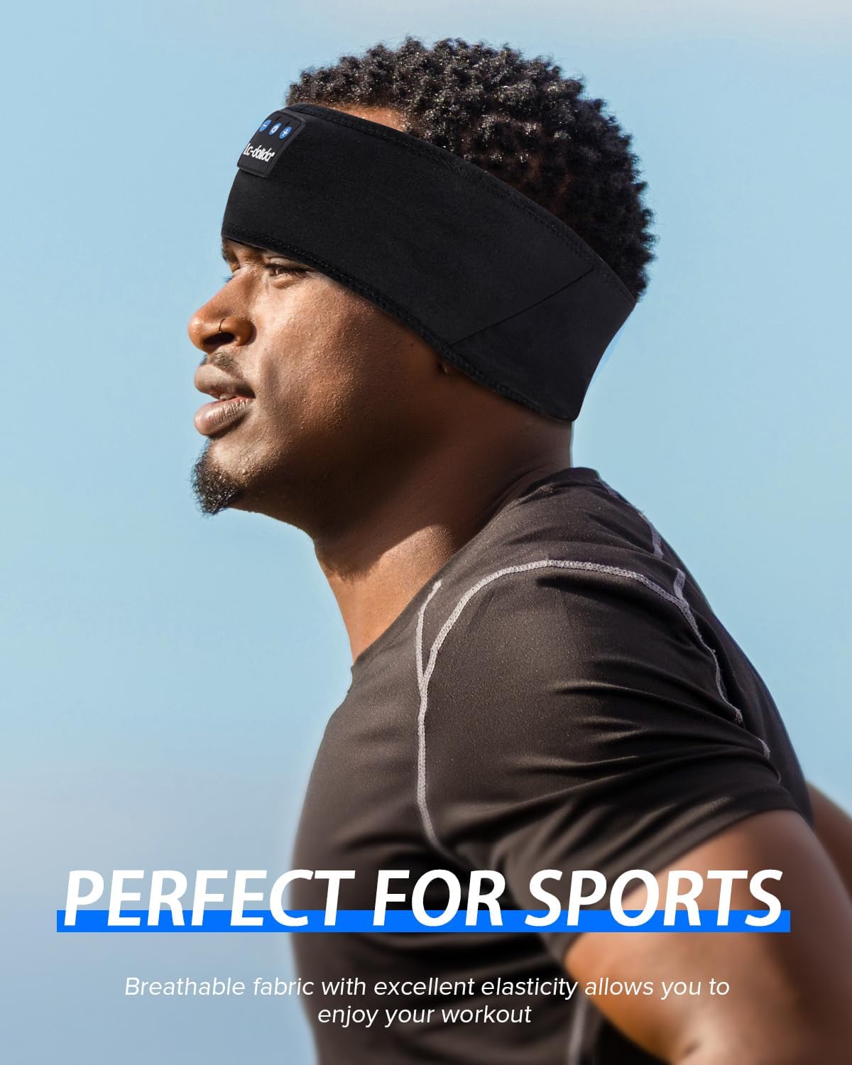 LC-dolida Headband Headphones Bluetooth Headband, Sleep Headphones Wireless Bluetooth with Ultra-Thin HD Stereo Speaker, Sleep Headband Earphones for Workout Yoga Insomnia Meditation Gifts