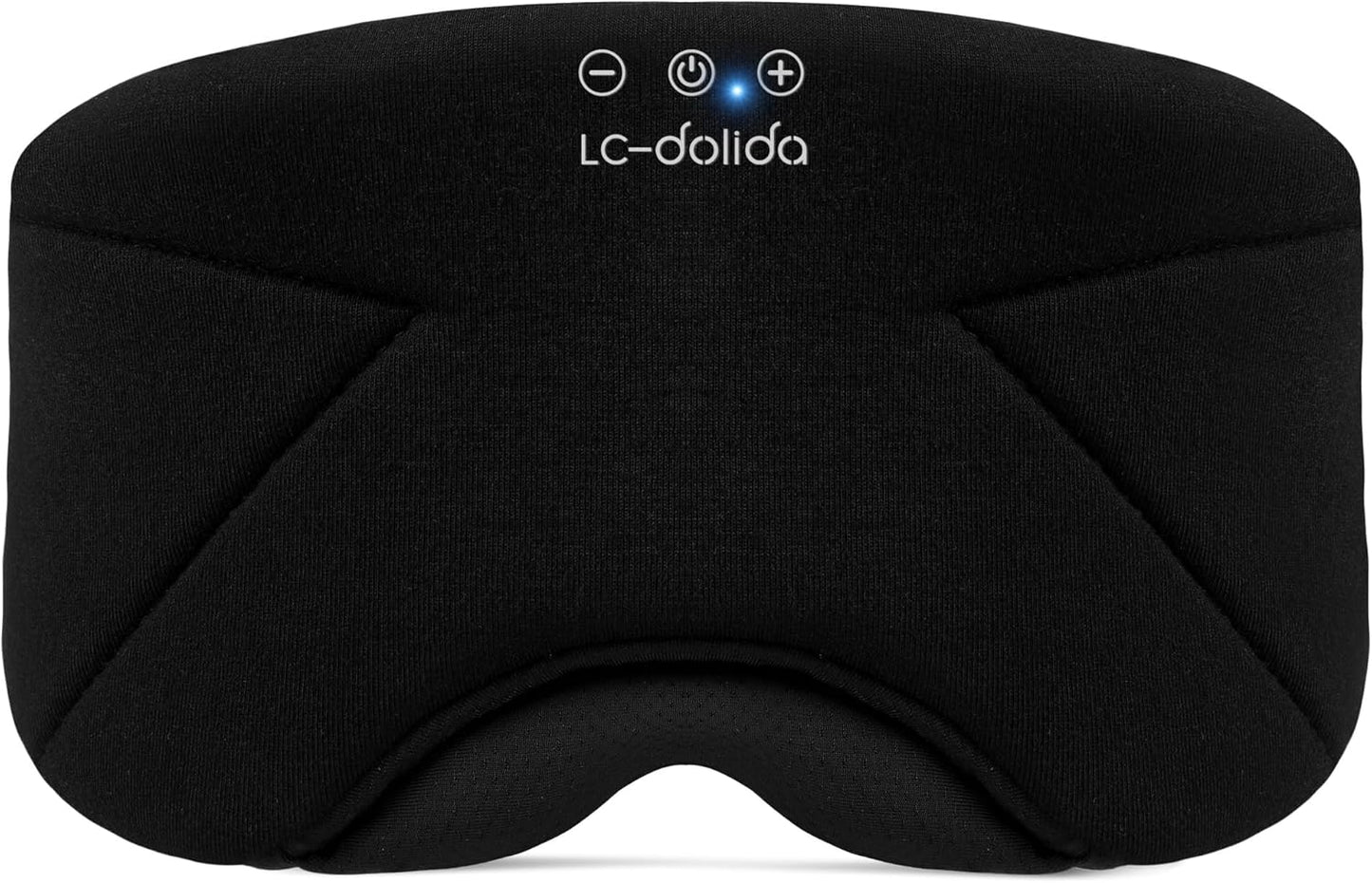 Sleep Mask with Headphones Bluetooth 5.4, LC-dolida Wireless Music Eye Mask for Sleeping Headphones with Soft Bamboo Cotton Cooling Breathable,Ultra-Thin Stereo Speaker for Side Sleepers-Blue