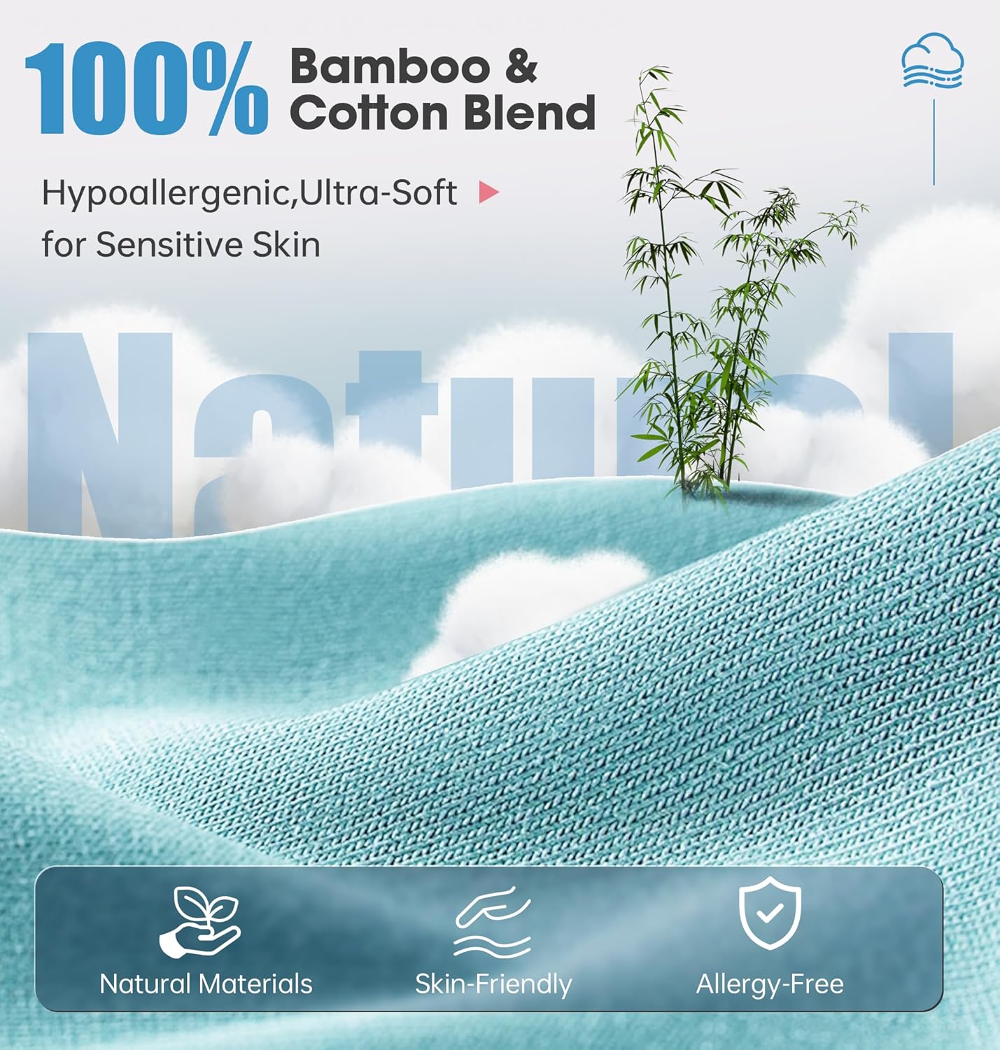 BambooCotton 3D Bluetooth Sleep Mask, LC-dolida 2025 New Sleep Headphones, Wireless Comfort, Sustainable Luxury for Better Sleep