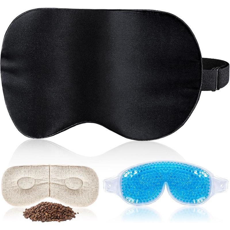 LC-dolida 3D Bluetooth Sleep Mask with Headphones, Wireless Music Sleep Headband Eye Mask for Side Sleepers,Sleeping Comfortable Black-3D