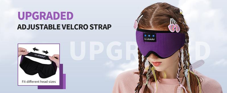 Silk Sleep Mask Bluetooth Wireless Music Eye Mask Sleeping Headphones for Side Sleepers Sleep Mask with Bluetooth Headphones