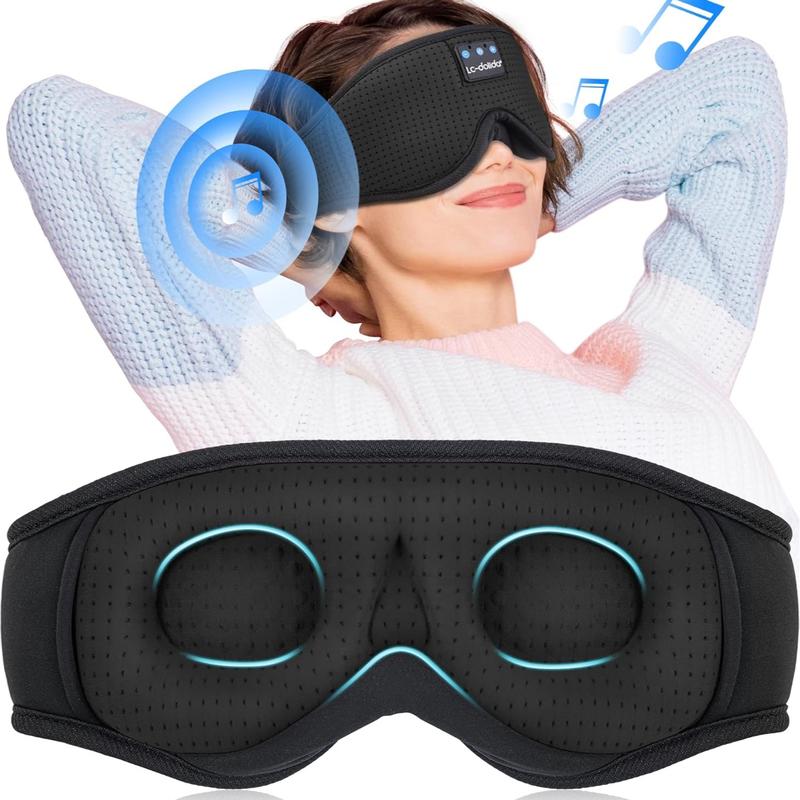 3D Sleep Mask with Bluetooth Headphones for Side Sleepers Comfortable Eye Mask for Travel, Nap, Yoga