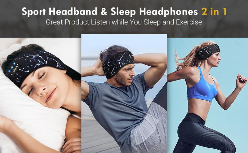 Headband Headphones Bluetooth 5.4 Headband Reflective Sleep Headphones Wireless Bluetooth, Headband Headphones for Sleeping