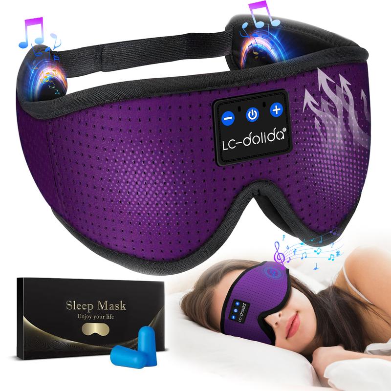 Silk Sleep Mask Bluetooth Wireless Music Eye Mask Sleeping Headphones for Side Sleepers Sleep Mask with Bluetooth Headphones
