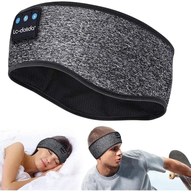 Sleeping Headphones for Side Sleepers Headband Sleep Mask with Bluetooth Headphones Ultra-Thin Stereo Sleep Mask Bluetooth Wireless Music Eye Mask