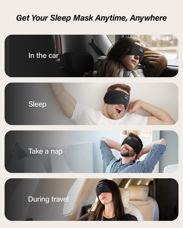 Sleep Headphones Bluetooth Sleep Mask 3D Sleeping Headphones for Side Sleepers Headphones for Side Sleepers Sleep Mask
