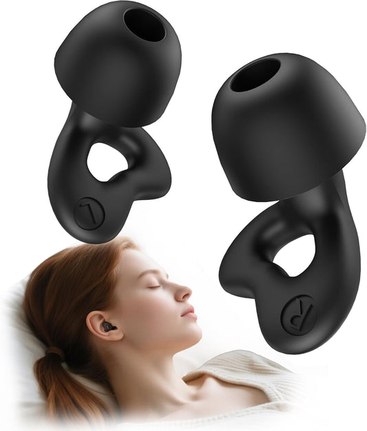 Ear Plugs for Sleeping Noise Cancelling, Soft Silicone Earplugs for Sleep, 45dB Reusable Noise Reduction Ear Plugs with 8 Ear Tips, Hearing Protection for Concerts and Travel