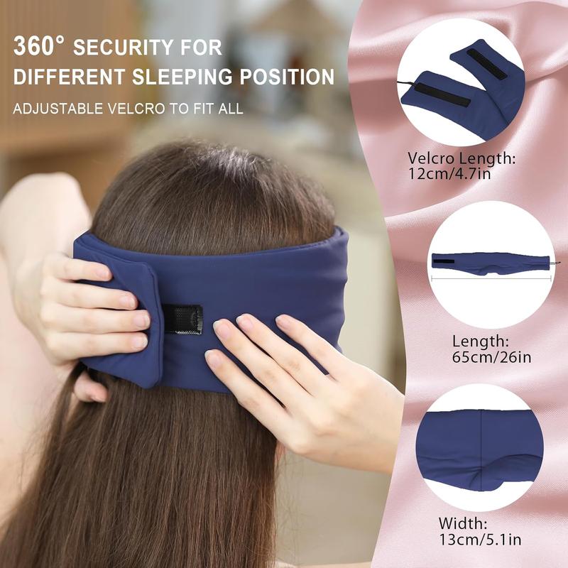 Upgraded Bluetooth 5.4 Sleep Mask with Ice Silk Fabric, Total Blackout Eye Mask for Men & Women, All-Night Comfort for Travel, Home