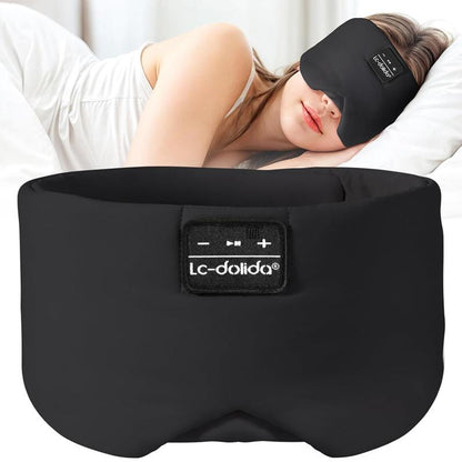 Upgraded Bluetooth 5.4 Sleep Mask with Ice Silk Fabric, Total Blackout Eye Mask for Men & Women, All-Night Comfort for Travel, Home