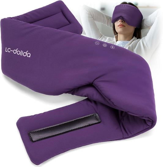 Luxury Bluetooth 5.4 Sleep Mask for Adults - Ice Fiber Cooling & HD Sound, 100% Light Blocking Adjustable Eye Cover for Travel & Side Sleepers - Soft Sleep Headphones with 10H Playtime