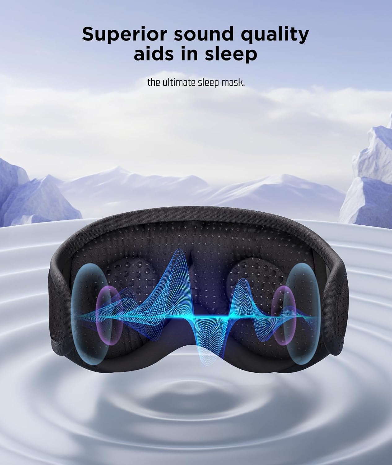 LC-dolida Sleep Mask with Bluetooth Headphones Bluetooth Sleep Mask Sleep Headphones,3D Eye Mask for Sleeping Mask Music Sleeping Headphones for Side Sleepers Meditation Gifts Gadgets for Men Women