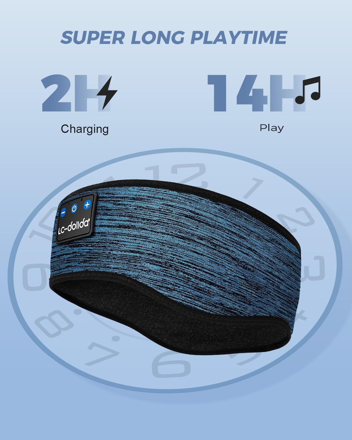 LC-dolida Boho Sleep Headphones Headband, Over Ear Bluetooth Headphones Wireless Womens Headbands, Wireless Earphones Sweat Resistant Band Music Sleeping Eye Mask Earbuds for Sports Unique Gifts