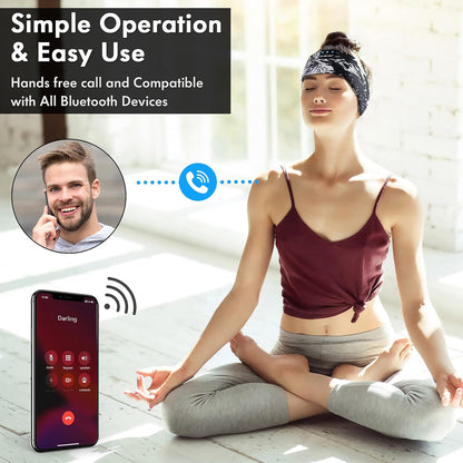 LC-dolida Sleep Headphones Bluetooth 5.4, Headband Earphones Wireless, Sleep Mask for Sleeping, Sports, Gifts, Workout, Jogging, Yoga,Insomnia, Air Travel, Meditation