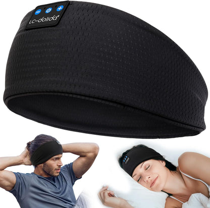 LC-dolida Sleep Headphones Headband Bluetooth 5.4, Sports Headband Earphones Wireless with Speaker Microphone USB C for Sleeping Gift Workout Jogging Yoga Insomnia Travel Meditation, Butterfly