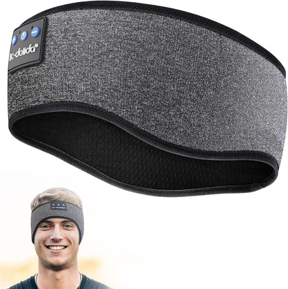 LC-dolida Sleep Headphones Bluetooth Headband Music Wireless Headband Headphones with Thin HD Stereo Speakers Perfect for Side Sleepers, Sport, Yoga, Travel
