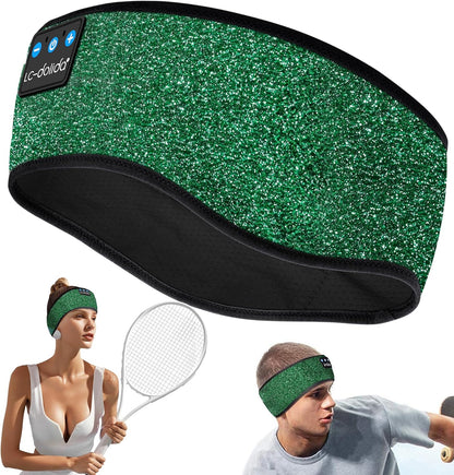 LC-dolida Sleep Headphones Bluetooth Headband Music Wireless Headband Headphones with Thin HD Stereo Speakers Perfect for Side Sleepers, Sport, Yoga, Travel