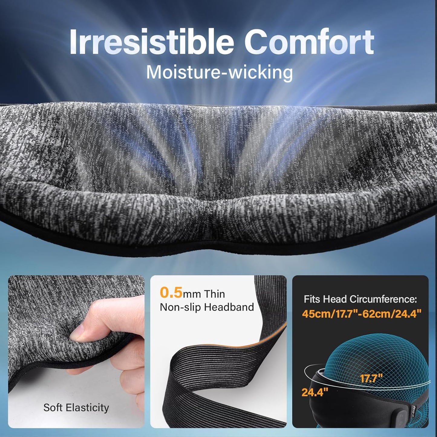 Heated Eye Mask Cordless for Dry Eyes, FSA/HSA Eligible 3D Sleep Mask No Pressure, Warm Compress with Temperature, Timer Control for Sleeping Stye Eye Relax Meditation Travel Women Men