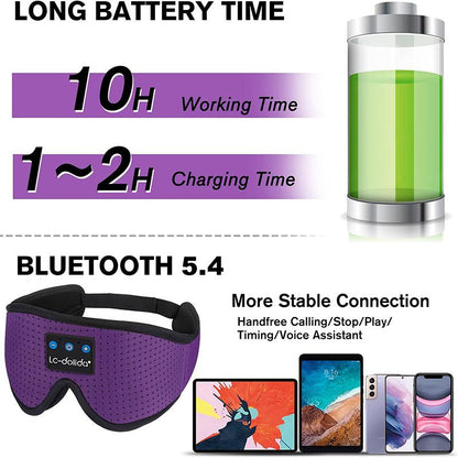 3D Sleep Mask Bluetooth Wireless Music Eye Mask, Sleeping Headphones for Side Sleepers Sleep Mask ,Speakers Perfect for Sleeping