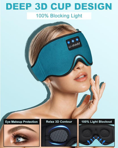 Sleep Headphones Bluetooth Sleep Mask 3D Sleeping Headphones for Side Sleepers Headphones for Side Sleepers Sleep Mask